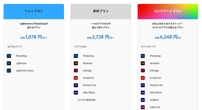 Creative Cloud コンプリートプランが3ヶ月間無料で使える